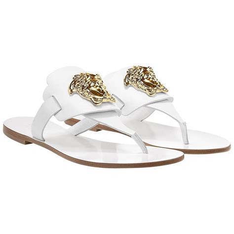 farfetch versace white sandals|Versace dresses for women.